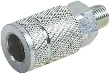 Metabo HPT Automotive Air Coupler, 3/8-Inch Body Size, Zinc Plated Steel, 1/4-Inch Male Thread Size (115397M)