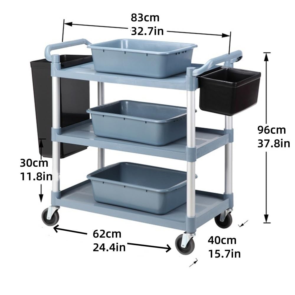 Carrello da cucina commerciale – Ruote silenziose multiuso per piatti e vassoi, ideale per ristoranti e servizi di catering (medio)