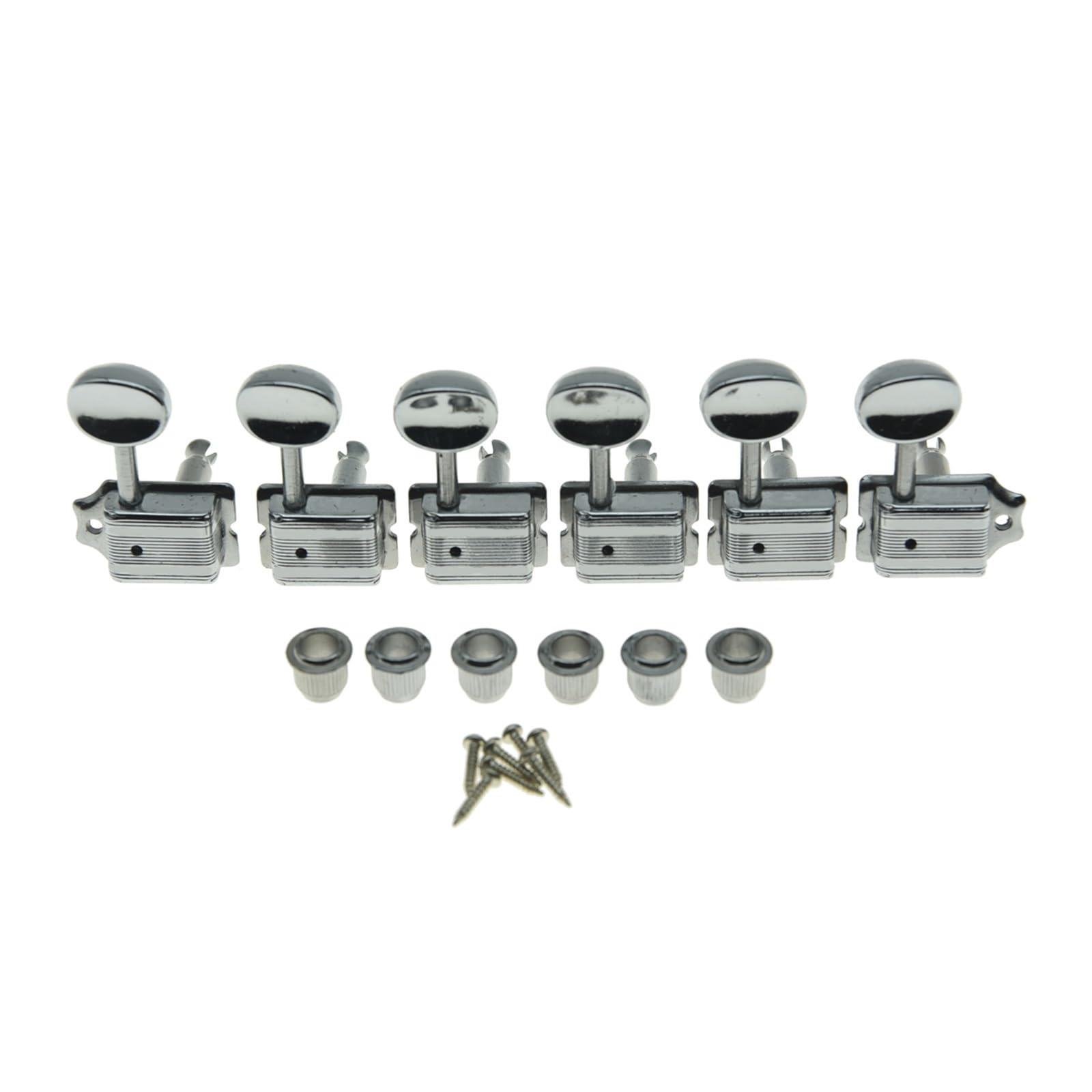 kołki stroikowe 6 Wbudowanych Tunerów Gitarowych Z Dzielonymi Kluczami Do Strojenia Gitary Peg Machine Heads Do Gitar (Color : Chrome)