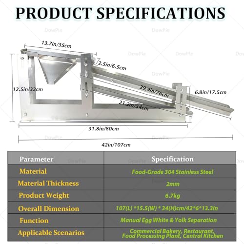 Separador manual de huevos de flujo ajustable y estructura robusta sin ruido 3