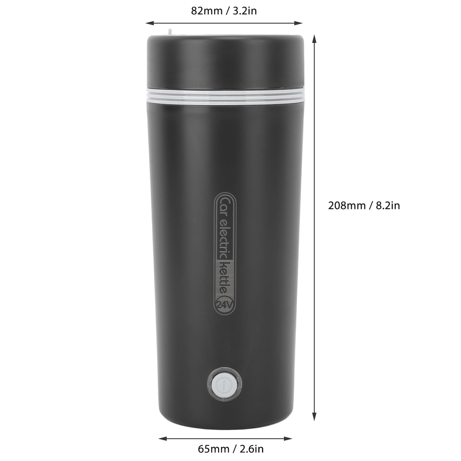 Tyenaza Bouilloire électrique portative de voyage, chauffage rapide, contrôle intelligent, protection contre les brûlures sèches, tasse chauffante isolante portable de 350 ml pour (24V)