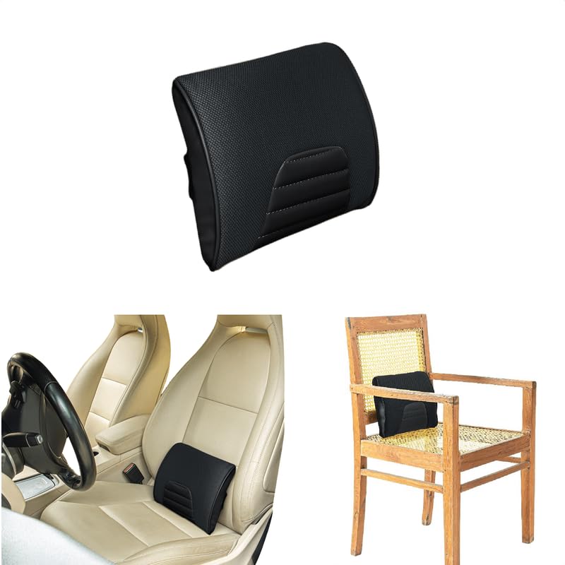 The White Willow Memory Foam Small Size Travel Lumbar Back Support Chair Cushion Pillow for Car, Airplane, Long Drive- Black (11" L x 9" W x 2" H) (B0CPBQJTDM) Amazon Price History, Amazon Price Tracker