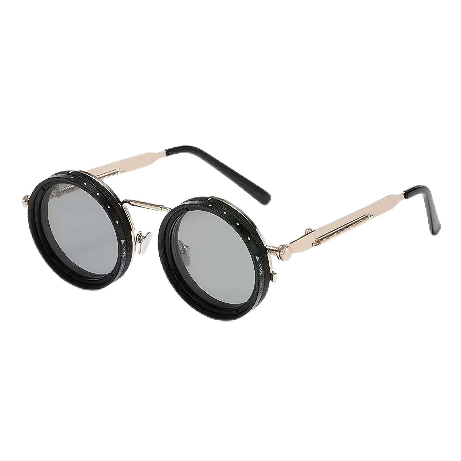 Adjustable Nd Sunglasses Filter Adjustable Polarized Glasses for Men Women – Stepless Dimming Aviation Aluminum Magnesium Frame, Photochromic Hd Clear Vision Driving Fishing Outdoor Eyewear (Golden)
