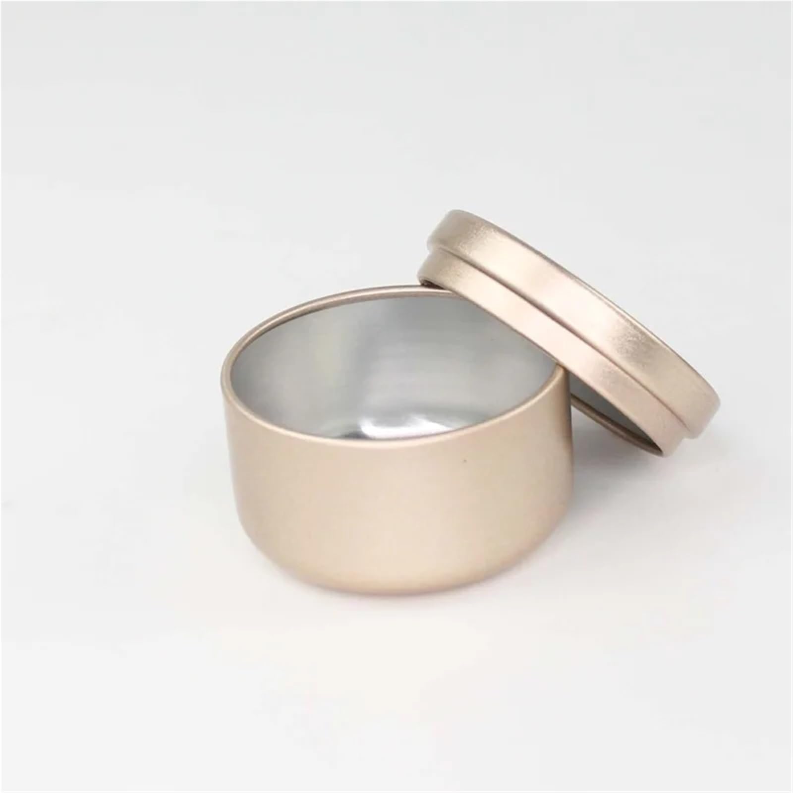 Xinglongs Candle Tin 24pcs 50ml Aluminum Candle Tin Round Containers Practical Jars Solid Aromatherapy Airtight Metal Jar(Gold)