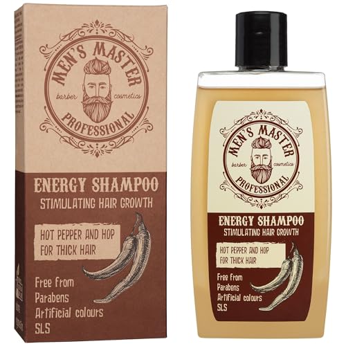Champú Estimulante para Hombre-Chile rojo, cafeína y lúpulo