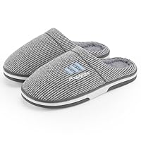 Chinelos Quentes de Pelúcia para Homens com Solado Antiderrapante - Super Confortáveis e Duráveis, Presente Aconchegante para Homens, Pai e Namorado, Grey, 40/41