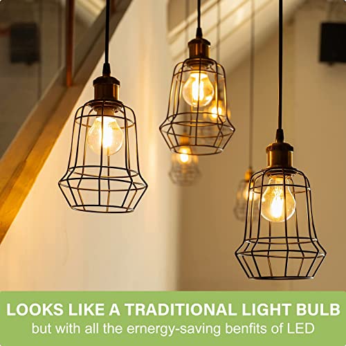 A19 Filament Clear Bulbs 75W Energy Star Certified Vintage Led Filament Light Bulbs Soft White 1000Lm 2700K Dim Light Bulb 15,0000Hrs, 6 Pack #TOP3