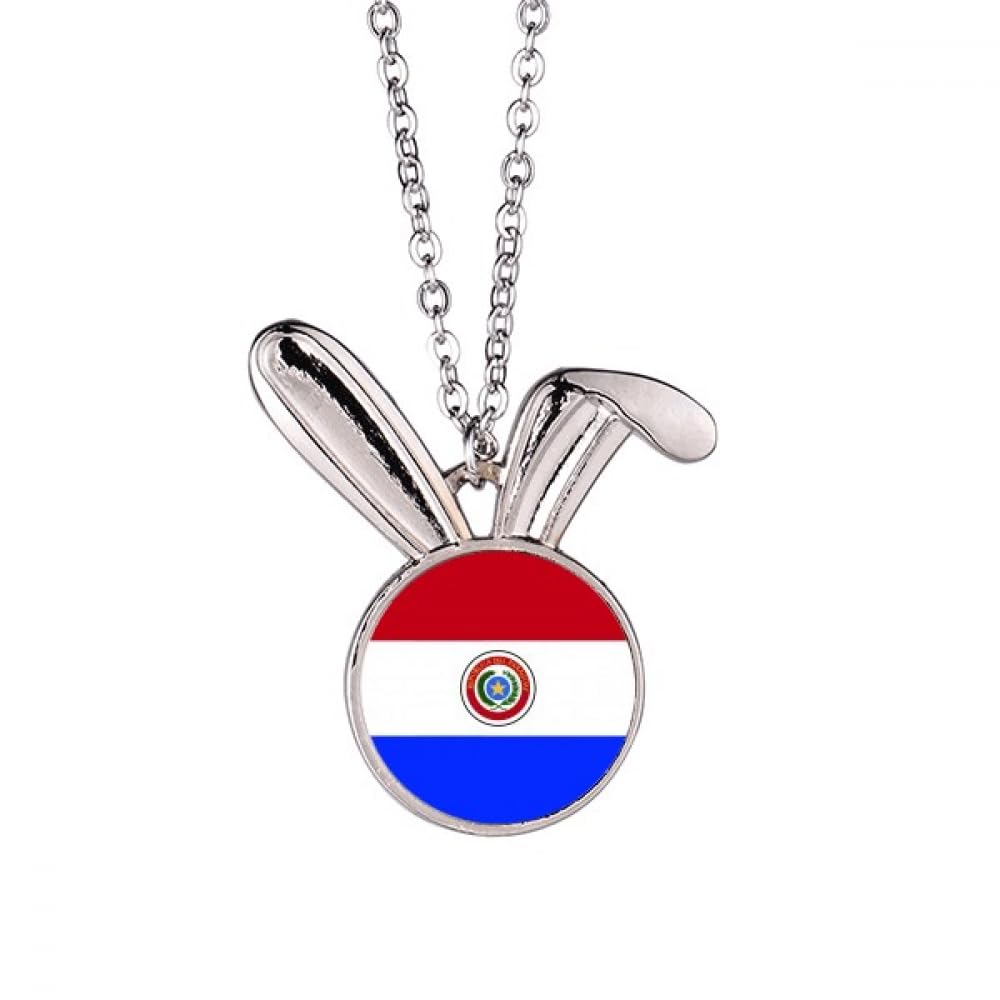Collier drapeau Paraguay pendentif durable qui ne ternit pas - 5