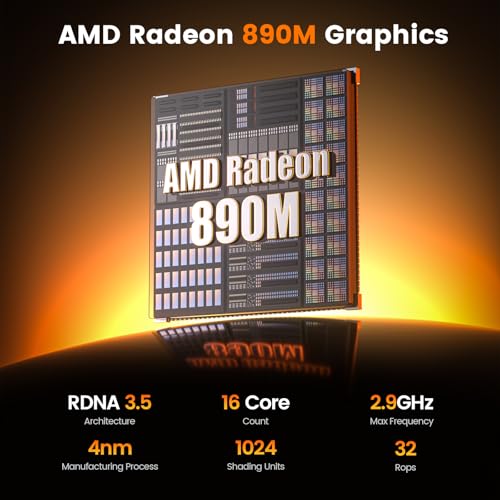Image of PELADN AI Mini PC, AMD Ryzen AI 9 HX 370 Gaming Mini Computer with Radeon 890M for 1080p AAA Gaming, 32GB LPDDR5X 1TB PCIe4.0 SSD, Dual M.2 up to 8TB, OCuLink eGPU, Triple 4K Display