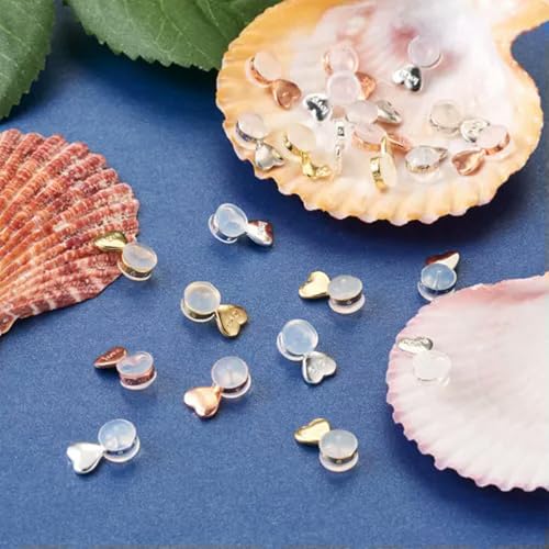Fermoirs boucles d'oreilles silicone haut de gamme ISCBAFYX avec coussinet - 2