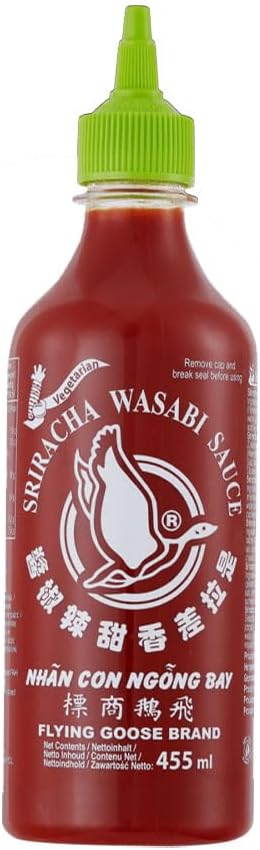 Sriracha Wasabi Sauce • Vegan • Gluten Free, 15.39 fl oz ℮ 455 ml