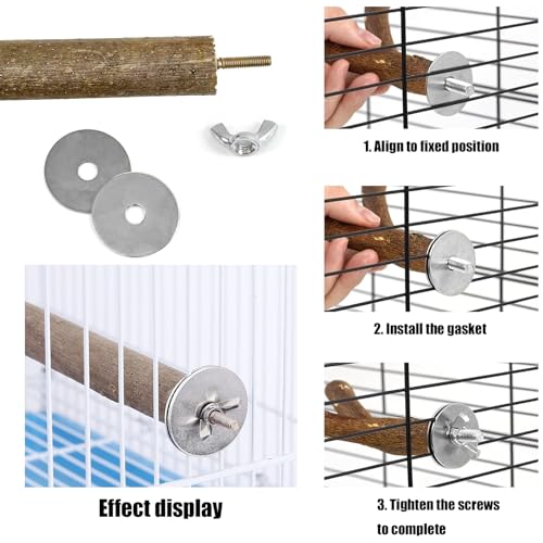 Image of 3 Style Natural Wood Bird Perches for Parrot, 18 PCS Natural Wooden Perch Bird Stand Parrot Perch Stand Bird Climbing Standing Branches Toy for Birds Budgies Cockatiels Lovebirds