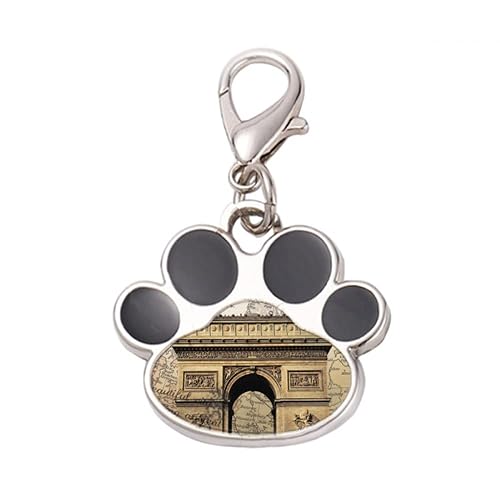 DIYthinker?Arch Of Triumphal Best Paris Pet Tag Keychain Dog Cat ID