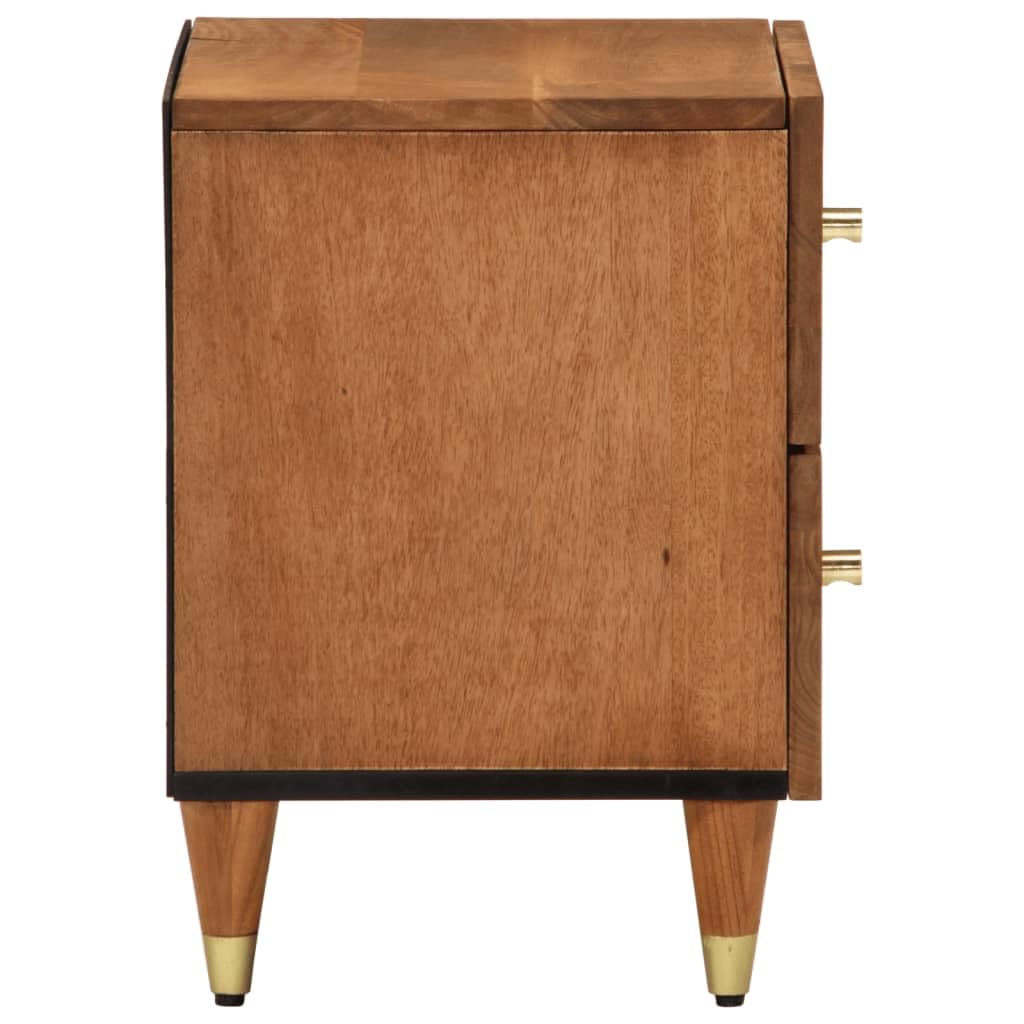 Comodino in legno massiccio di mango, 40 x 33 x 46 cm, stile retrò