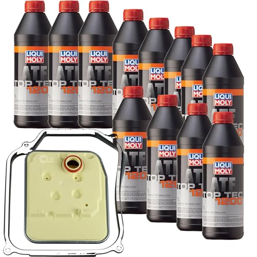 Preisvergleich Produktbild Automatikgetriebe Ölwechsel Satz Getriebeölwechselsatz mit 12 L Top Tec ATF 1200 Automatikgetriebeöl + Getriebeölfilter