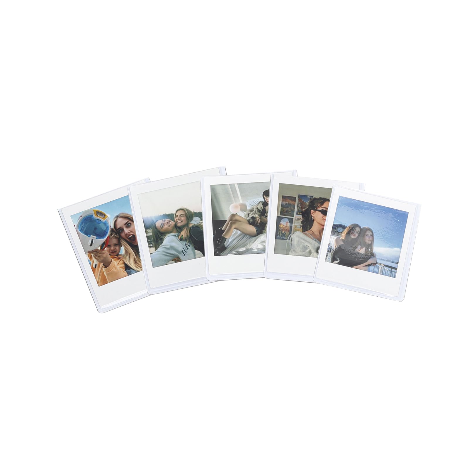 Square Magnetic Photo Frame for Refrigerator,Personalised Magnetic Picture Frames for Instax Square SQ40/SQ1/SQ60/SQ20/SQ10/SQ6/SP-3 Films, for 2.8 x 3.4 inch Pictures（5 Pack） (5-White)