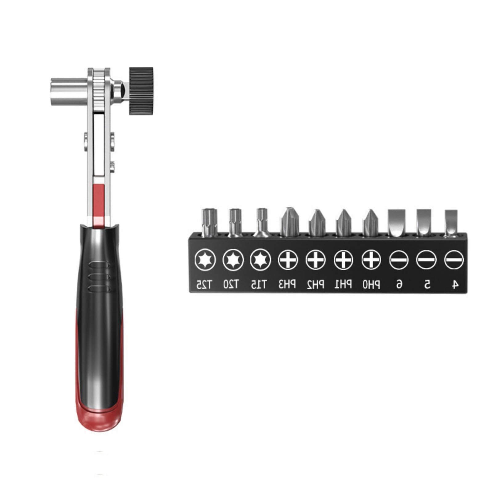 YHAILI Bidirectional Ratcheting Socket Wrench Spanner Set High Carbon Steel Compact Multipurpose Tool Fit For Home Auto Repair