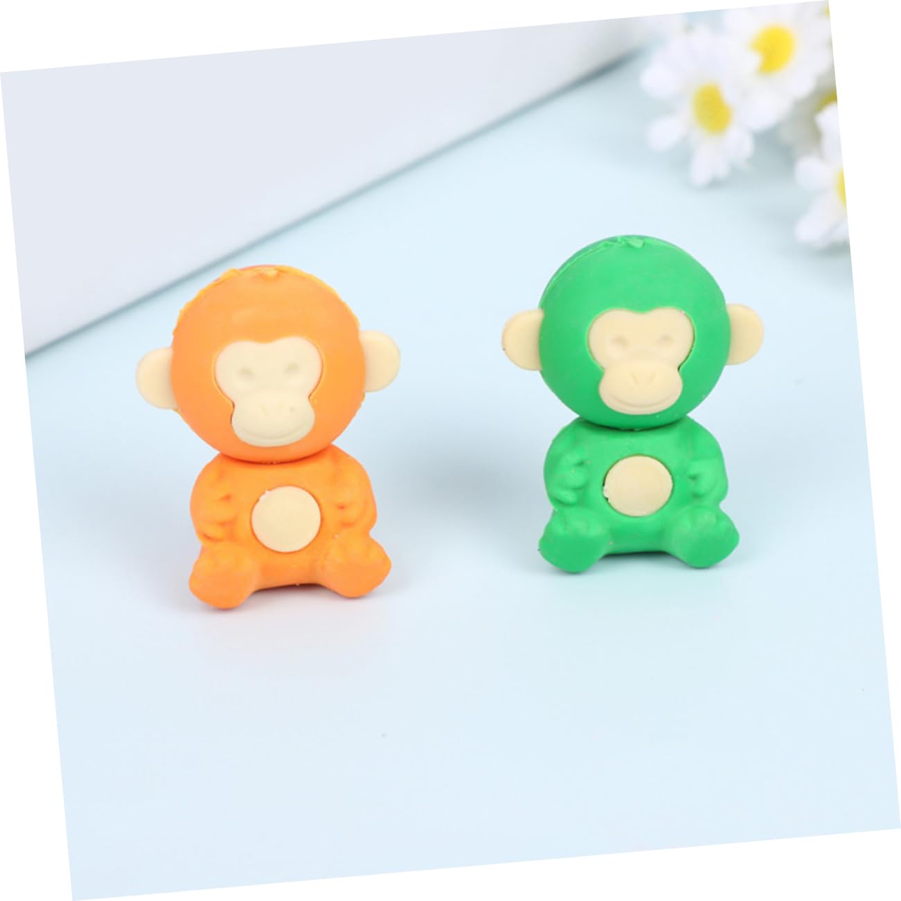 36 Pezzi Gomme da Cancellare a Forma di Scimmia in Tpr, Leggere e Portatili, Premi per Classe e Forniture per Festa Stile Casuale