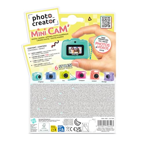 Canal Toys – Photo Creator – Appareil Photo et Vidéo Numérique Mini Cam’ – Compact avec Porte clé et Carte SD 1Go Incluse – CLK 06 - vue 6