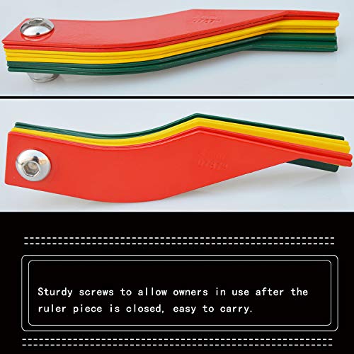 Image of Hedume 4 Pack Brake Lining Thickness Gauge, 8-in-1 Car Automotive Brake Pad Measure Ruler Tool Feeler Lining Thickness Gauge