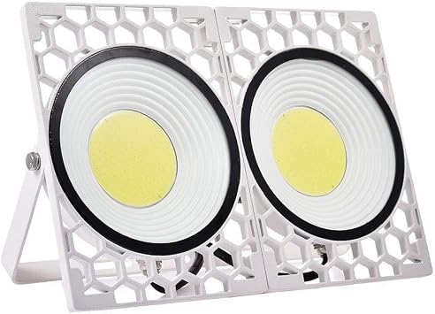 Viugreum 100W LED Flood Lights, IP65 Waterproof Outdoor Super Bright Security Floodlights, 9000 Lumen, 500W Halogen Bulb Equivalent, 6500K Daylight White Wall Lights for Garage, Garden, Lawn, Yard