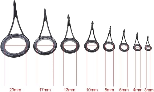 Miniatura 6 de OriGlam Juegos de guía de caña de pescar y kit de reparación, guías de caña giratoria con puntas de cerámica