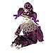 Prettyia Porcelain Dolls Teardrop Clown Doll Wearing Purple Outfits