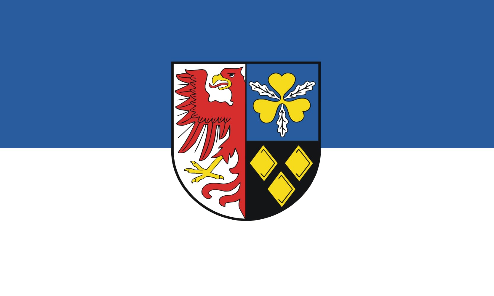 Drapeau Landkreis Stendal format paysage grand format 1.35m² pour mât extérieur