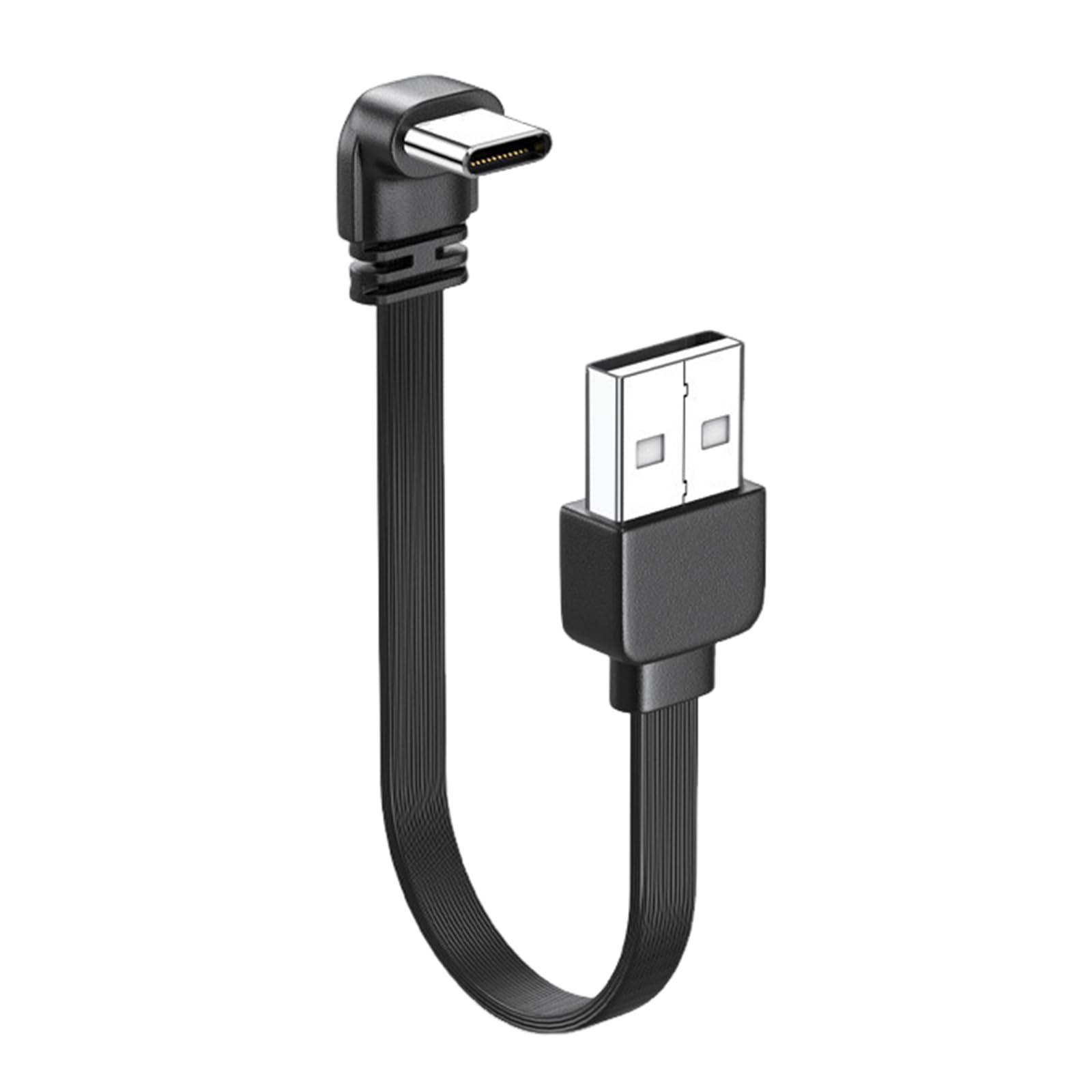 Fentency USB to USB C Cable 90 Degree USB C Fast Charging Cord for Cellphone Car Recorders USB Male to USB C Angled Cable