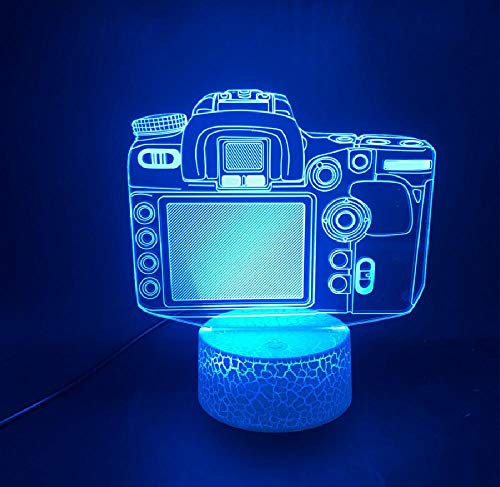 LED 3D Fernbedienung Nachtlicht Acryl USB 3D Digitalkamera LED Nachtlicht Schreibtisch Bright Base 16 Farbe