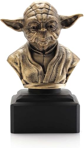Royal Selangor Busto de Yoda de peltre de edición limitada (dorado) - Estatuacoleccionable con licencia de Star Wars