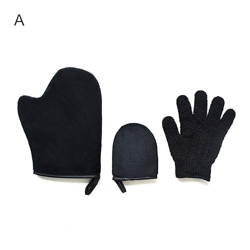 Miniatura 5 de shlutesoy 3 unidsset guantes de spa colgante cuerda diseño a prueba de humedad súper flexible exfoliante auto bronceado guante para B