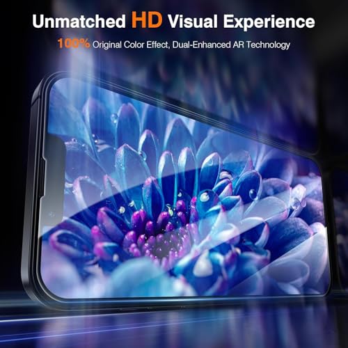 Image of OHAYO Tempered Glass Screen Protector Compatible with iPhone 14 (6.1 inch) - 9H Hardness, Bubble-Free Installation, HD Clear, Anti-Scratch, Case Friendly, Oleophobic Coating