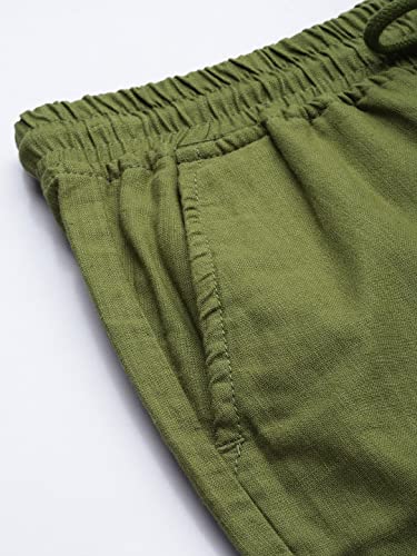 Image of The Indian Garage Co Men Slim Fit Solid Mid-Rise Cargo Shorts