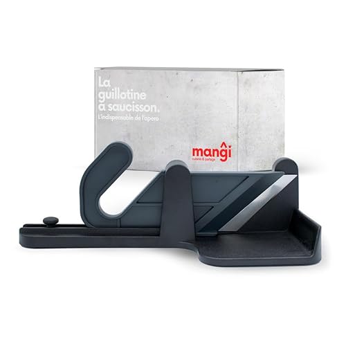 Mangi - Guillotine à saucisson et fromage - L'indispensable de l'apéro pour vous, vos amis et votre famille - Super idée cadeau originale! - La trancheuse à saucisson nouvelle génération
