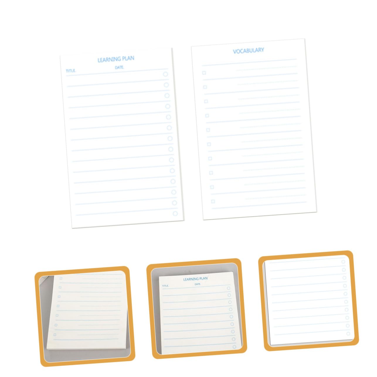 jojofuny 3 Pièces 12 bloc-notes livre de mots plaine Carnet de notes mini cahier école bloc-notes de poche carnet de fiches onglets de page Petit carnet blocs-notes Papier