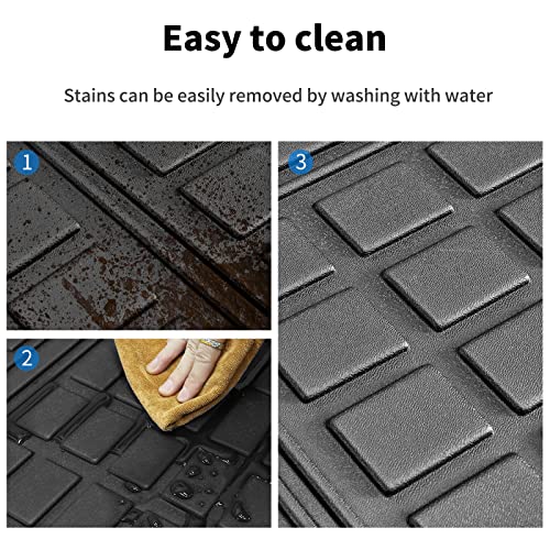 Yonugli For 2021 2022 2023 Ford Bronco 4-Door Cargo Liner Rear Trunk Mat And Backrest Mats Bronco Accessories All-Weather Odorless #TOP6