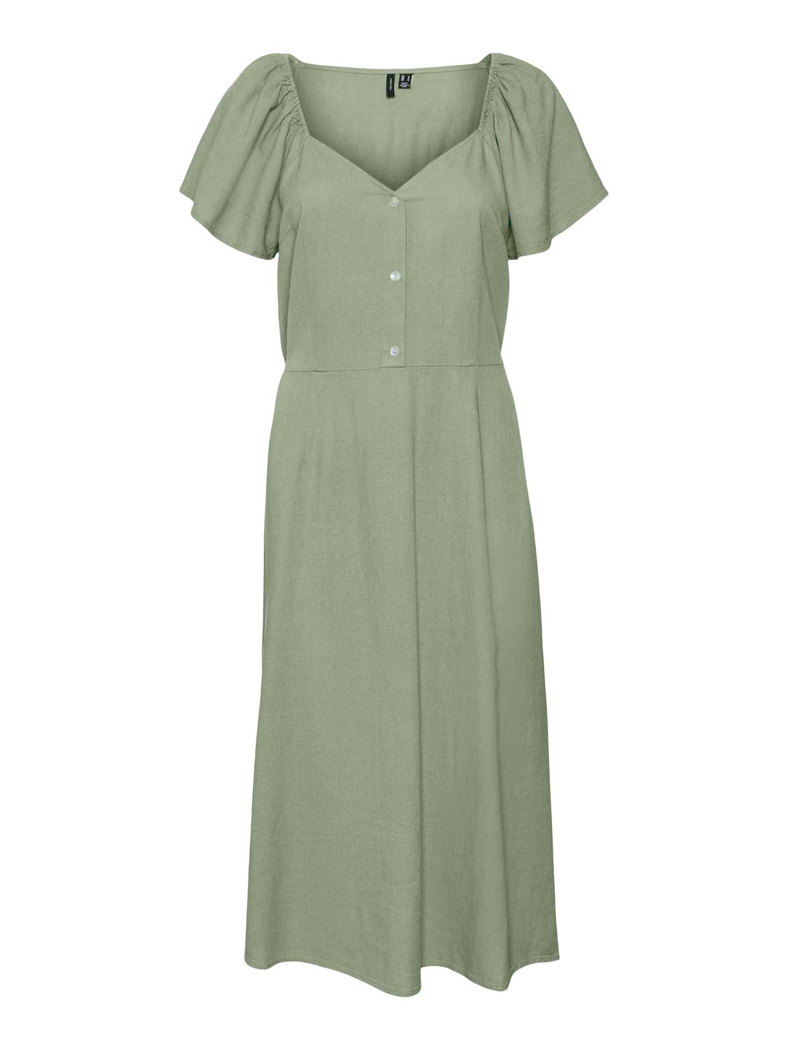 VERO MODA Female Dress VMMYMILO Midi Dress, Reseda Green, M