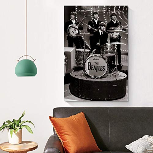 Beatles En Concierto Poster décoratif sur toile pour salon, chambre à coucher 30 x 45 cm - Les Beatles, Paul McCartney, John Lennon, RIngo Starr, George Harrison Beatles En Concierto Poster décoratif sur toile pour salon, chambre à coucher 30 x 45 cm – Image 5