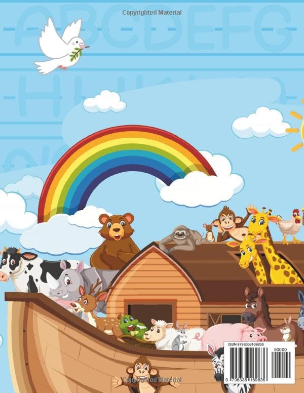 Bible Handwriting Practice Workbook: ABC and 123 Practice Made Fun: 150 8.5" x 11" Lined Handwriting Practice Paper Pages for Preschool to 2nd Grade Kids with Bible-Themed Words - Image 2