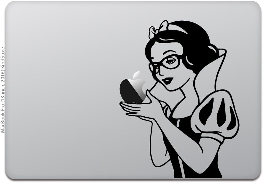 Kind Store MacBook Pro 13/15" 2016/12" MacBook Sticker Snow White Nerd Glasses 13" Black M778-13-B