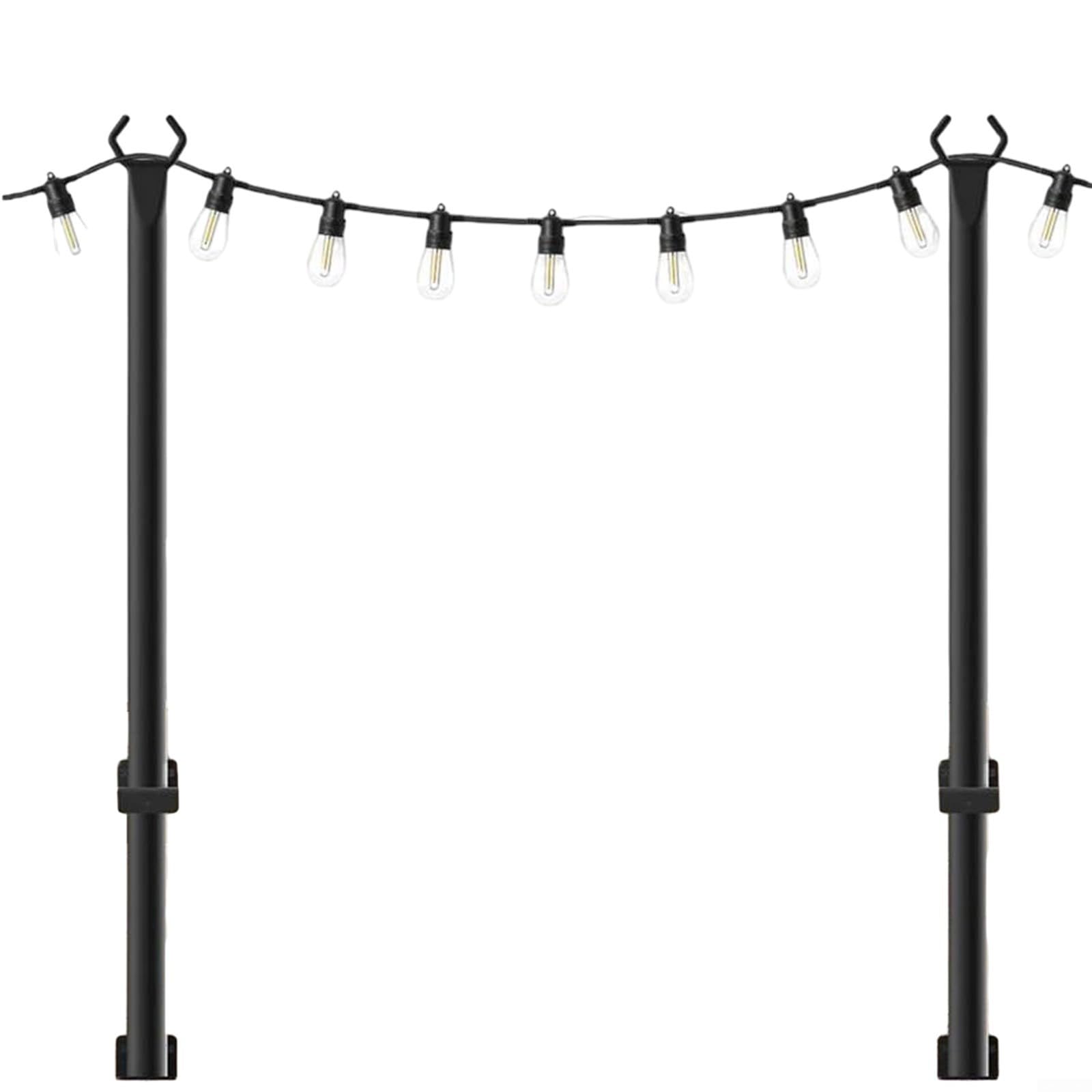 Confezione da 2 pali luminosi da 1,2 m, con clip di fissaggio e base per appendere, pali luminosi per esterni, per giardini, pareti, recinzioni, decorazioni 42 x 8 x 8 cm