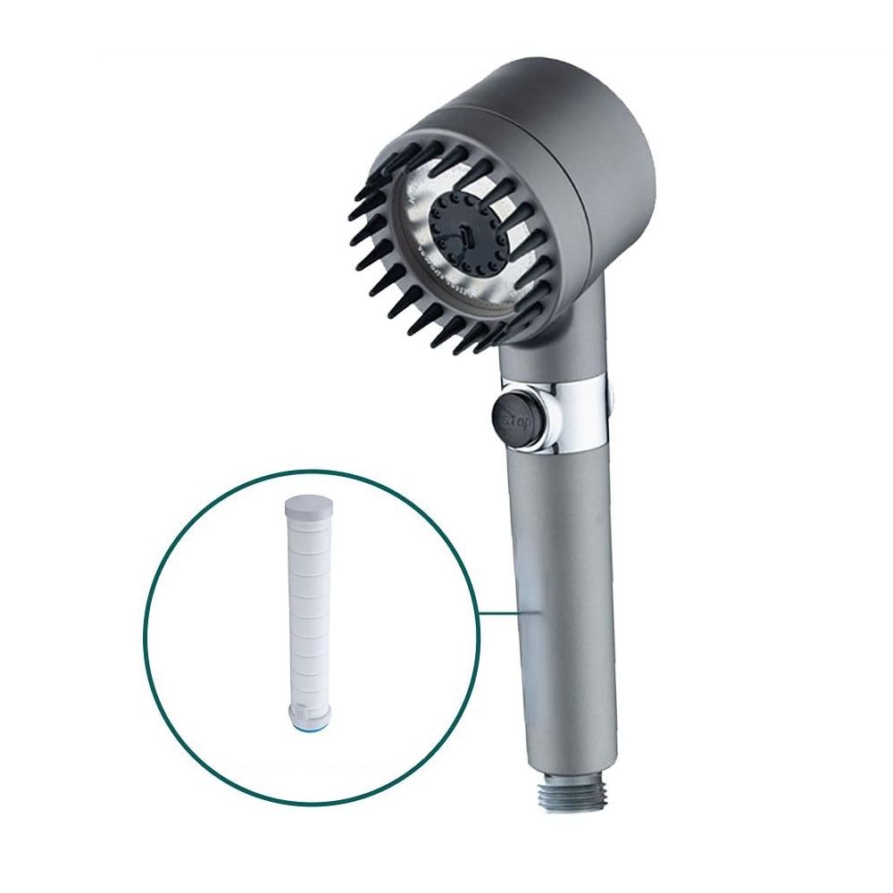 Hasmi A Shower Head Handheld High Pressure Handheld Bath Brush 3 Mode Showerhead 4 In 1 Massage Shower Head Nozzle High Pressure With Filter Water Saving