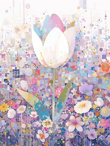 Diamond Painting Tulipe Loisirs Créatifs Adultes Bricolage Diamant Strass Cristal 100x130