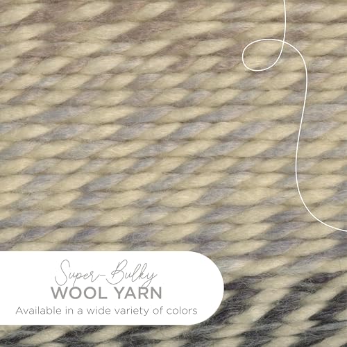 Image of Lion Brand Yarn Wool-Ease Thick & Quick Yarn, Soft and Bulky Yarn for Knitting, Crocheting, and Crafting, 1 Skein, Moonlight | Super Bulky Wool Acrylic Blend Fiber for Soft Hats, Sweaters, Chunky Blankets, Yarn for Crochet, Knitting, Crafts, Weaving