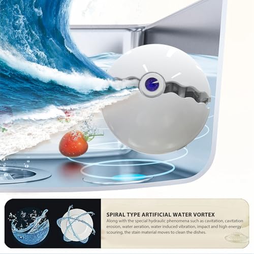 Mini-Spülmaschine, tragbar, für Spüle, kleine Spülmaschine, effiziente Geschirrspülmaschine für die Küche zu Hause, mit interaktivem Modus (rosa Wasser)