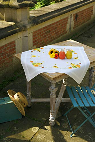Vervaco Embroidery Kit: Tablecloth: Sunflowers, Cotton, NA, 80 x 80cm, N\a