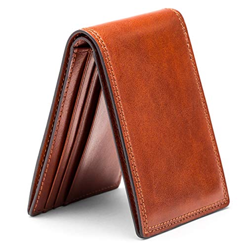 Bosca Men's Wallet, Dolce Small Bifold Wallet, Amber2