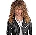 AMSCAN Brown Glam Rocker Wig Halloween Costume Accessories, One Size