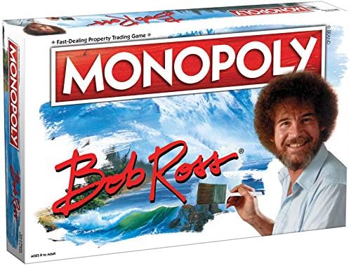 Monopoly Bob Ross | Based on Bob Ross Show The Joy of Painting | Collectible Monopoly Game Featuring Bob Ross Artwork | Officially Licensed Monopoly